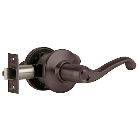 Grade 2 Tubular Lock, Passage/Closet Latch Function, Non-Keyed, Flair Lever, Oil-Rubbed Bronze Finis